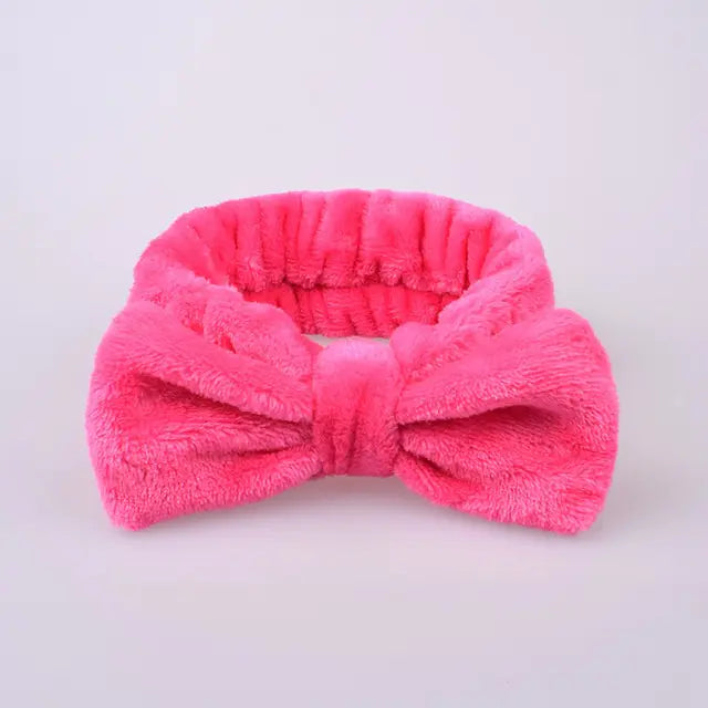 Coral Fleece Soft Bow Headbands