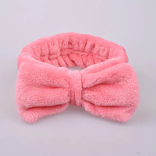 Coral Fleece Soft Bow Headbands