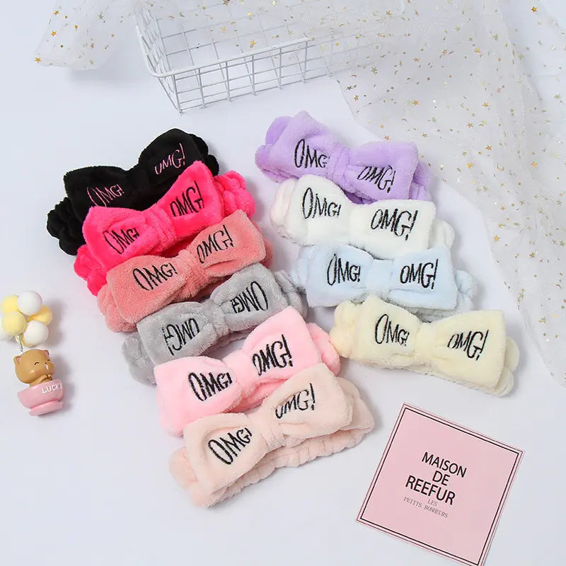 Coral Fleece Soft Bow Headbands