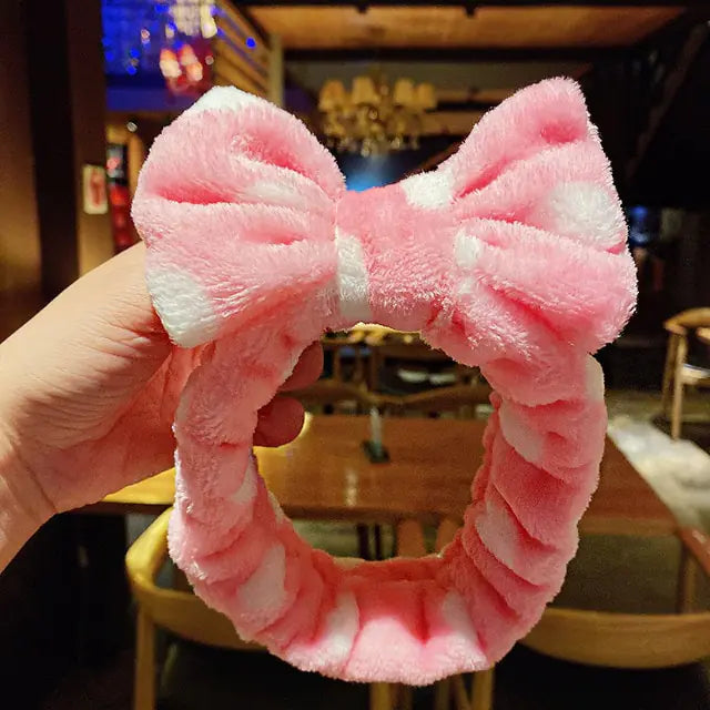 Coral Fleece Soft Bow Headbands